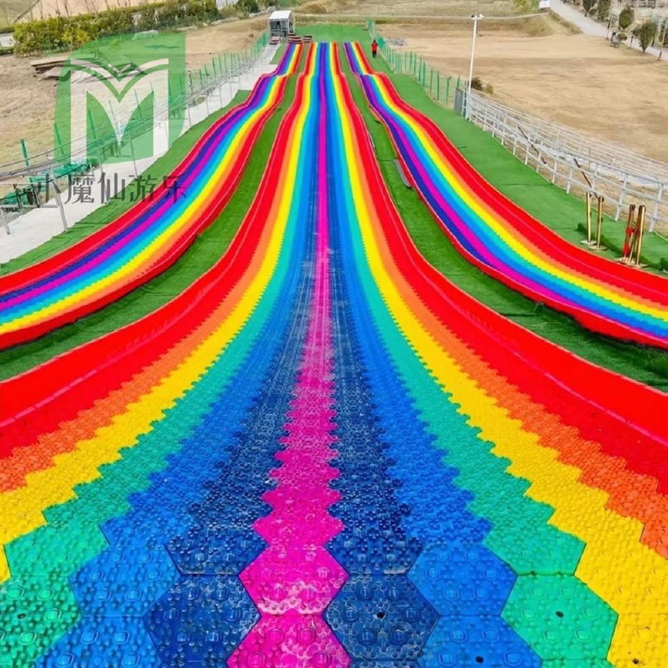 Slide de arco -íris de canto hexagonal sem rolo